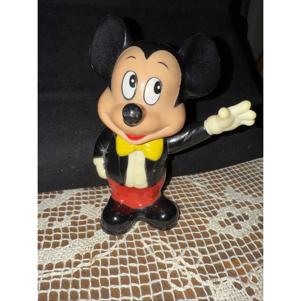 Vintage Mickey Mouse Plastic‎ Bank 5.5" Walt Disney World Productions - Picture 9 of 9